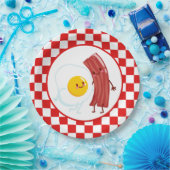 かわいい卵ベーコンブレックファストパーティーまたはテーブル ペーパープレート (パーティー)