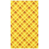 かわいい卵黄黄色の格子柄の大きなテーブルクロス テーブルクロス (正面)