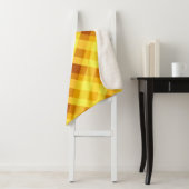 かわいい卵黄黄色の格子柄の小さなシェルパブランケット シェルパブランケット (インサイチュ)