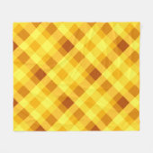 かわいい卵黄黄色の格子状フリースブランケット フリースブランケット (正面(横))