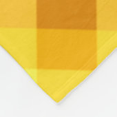 かわいい卵黄黄色の格子状フリースブランケット フリースブランケット (角)