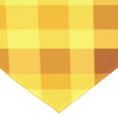 かわいい卵黄黄色の格子状大型テーブルランナー ロングテーブルランナー (コーナー)