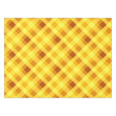 かわいい卵黄黄色の格子状小さなテーブルクロス テーブルクロス (正面(横))