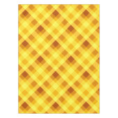 かわいい卵黄黄色の格子状小さなテーブルクロス テーブルクロス (正面)