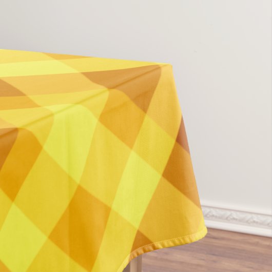 かわいい卵黄黄色の格子状小さなテーブルクロス テーブルクロス (インサイチュ)