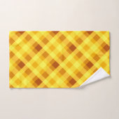 かわいい卵黄黄色の格子風呂タオルセット バスタオルセット (ハンドタオル)