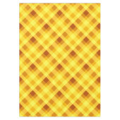 かわいい卵黄黄黄色の格子状中葉テーブルクロス テーブルクロス (正面)