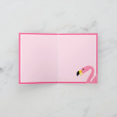 かわいい厄介なピンクのフラミンゴ サンキューカード (内部)