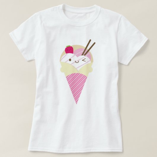 かわいい原宿クレープ Tシャツ (デザイン正面)