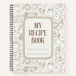 かわいい原料の背景レシピ ノートブック