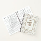 かわいい原料の背景レシピ ノートブック (内部)