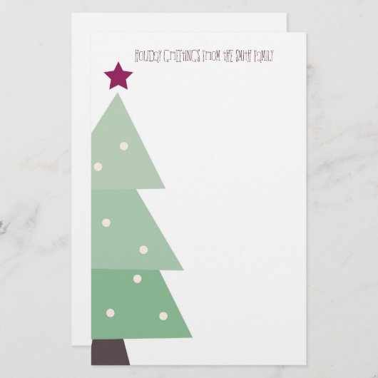 かわいい及び国のクリスマス 便箋 (正面/裏面)