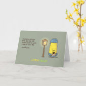 かわいい及びPunny孔子のやる気を起こさせるな引用文 カード (黄色い花)