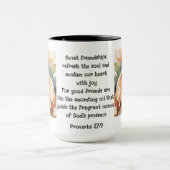 かわいい友人チキンズ諺フレンドシップ引用文 マグカップ (中央)