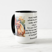 かわいい友人チキンズ諺フレンドシップ引用文 マグカップ (正面左)