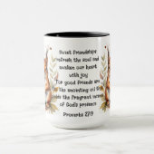 かわいい友人リスの諺の友情引用文 マグカップ (中央)