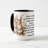 かわいい友人リスの諺の友情引用文 マグカップ (正面左)