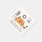 かわいい友情と感謝祭ディナーパーティー スタンダードカクテルナプキン (角)