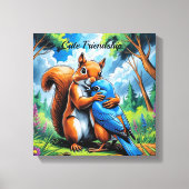 かわいい友情のストレッチされたキャンバスの印刷 キャンバスプリント (正面)