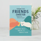 かわいい友情グリーティングカード 招待状 (スタンド正面)