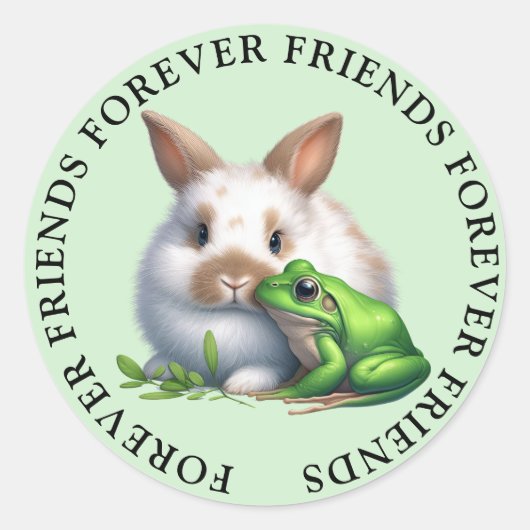 かわいい友情スタンプ ラウンドシール (正面)