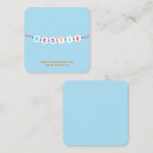 かわいい友情ブレスレットブルーバレンタイン エンクロージャーカード (正面/裏面)