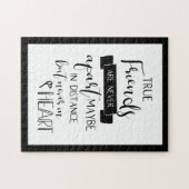 かわいい友情引用文社会的距離ハート ジグソーパズル (横)