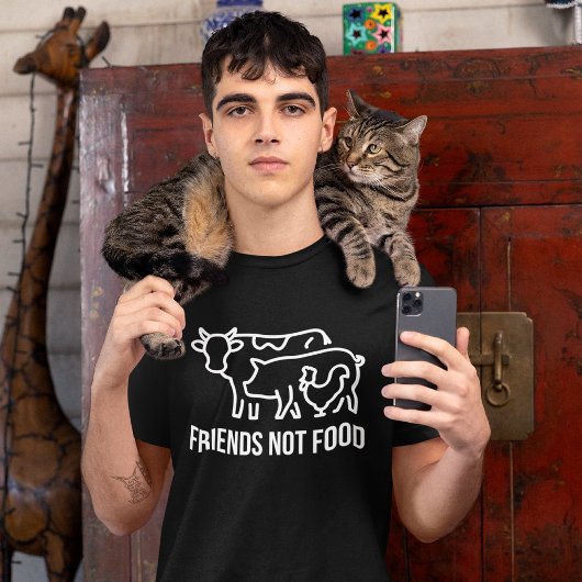 かわいい友達ではない食べ物、ビーガン、ベジタリアン、植物 Tシャツ