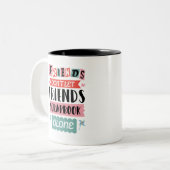 かわいい友達は友達にスクラップブックを一人にさせない ツートーンマグカップ (正面左)