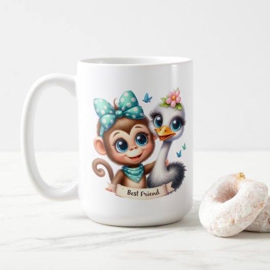 かわいい友達へのギフトにメッセージを添えて コーヒーマグカップ (ドーナツ)
