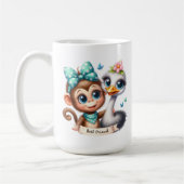 かわいい友達へのギフトにメッセージを添えて コーヒーマグカップ (左)