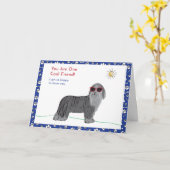 かわいい友達犬カード カード (黄色い花)