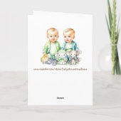かわいい双子おめでとう新しい親|過去記事 カード (裏面)