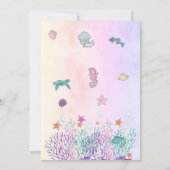 かわいい双子の人魚と海賊の誕生日パーティー 招待状 (裏面)