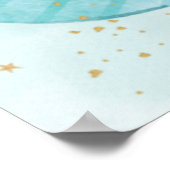 かわいい双子の少年たちゾウの赤ちゃんシャワー歓迎サイン ポスター (角)