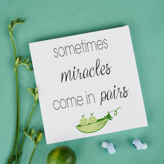 かわいい双子の少年 スタンダードカクテルナプキン