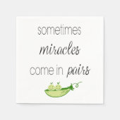 かわいい双子の少年 スタンダードカクテルナプキン (正面)