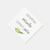 かわいい双子の少年 スタンダードカクテルナプキン (角)