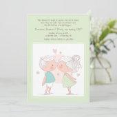 かわいい双子の招待状 招待状 (スタンド正面)