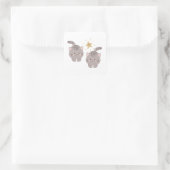 かわいい双子の猫ちゃん スクエアシール (バッグ)