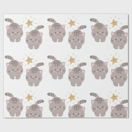 かわいい双子の猫ちゃん ラッピングペーパー