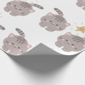 かわいい双子の猫ちゃん ラッピングペーパー (角)