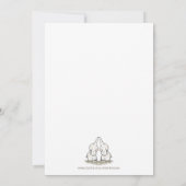 かわいい双子の赤ちゃんシャワーメール エレファント 招待状 (裏面)