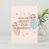 かわいい双子の赤ちゃんブリトー発表イラスト シーズンカード (スタンド正面)