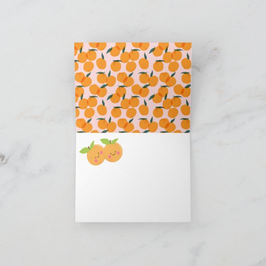 かわいい双子の赤ちゃん　ありがとう サンキューカード (内部)