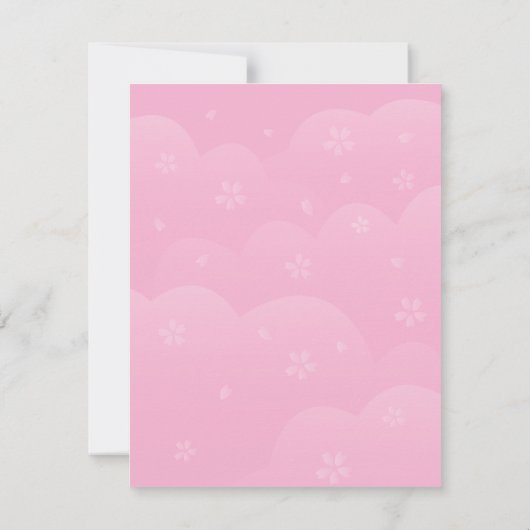 かわいい双子ベビーガールバニーをテーマにした赤ちゃんシャワー 招待状 (裏面)