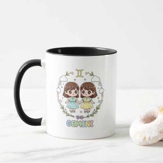 かわいい双子座の星座グッズ マグカップ (ドーナツ)