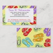 かわいい双安定回路のビーチのテーマ 名刺 (正面/裏面)