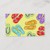 かわいい双安定回路のビーチのテーマ 名刺 (裏面)