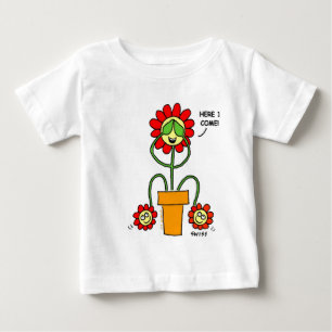 かわいい双生児の漫画によっては対のベビーを持つお母さんが開花します ベビーTシャツ